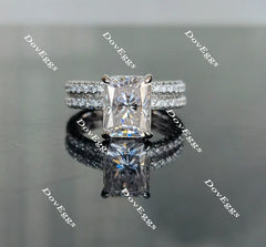 doveggs paved radiant moissanite bridal set (2 rings)