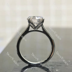 (size 5.5) Doveggs sterling silver 3ct Round moissanite engagement ring