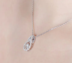 Doveggs premade art deco moissanite pendant necklace for women(pendant only)