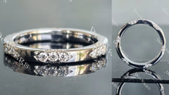 Doveggs round art deco moissanite/lab grown diamond wedding band-2.5mm band width