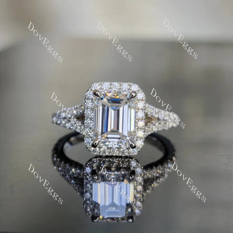 Doveggs split shank pave engagement ring only semi-mount only(Exclusively to DovEggs Stones)