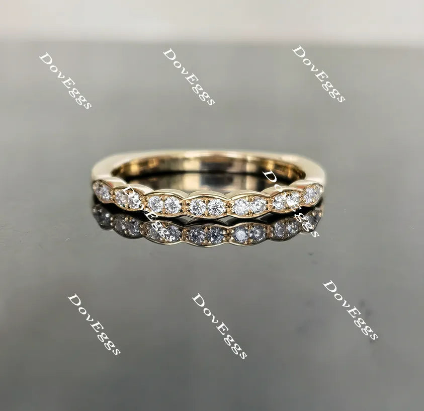 Doveggs halo round moissanite engagement ring only