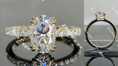 Miranda pave engagement ring only semi-mount only(Exclusively to DovEggs Stones)