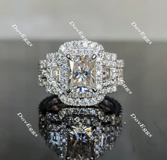 Doveggs eternity pave moissanite/lab grown diamond wedding band-2.0mm band width