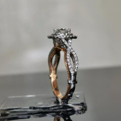 doveggs 0.5 carat round lab created diamond CVD engagement ring(size 7)