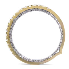 Doveggs Half eternity pave moissanite/lab diamond wedding band-2.3mm band width
