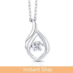 doveggs diamond 18k white gold center 0.08 carat diamond pendant necklace