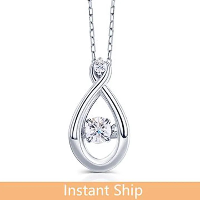 doveggs diamond 18k white gold center 0.08 carat diamond pendant necklace