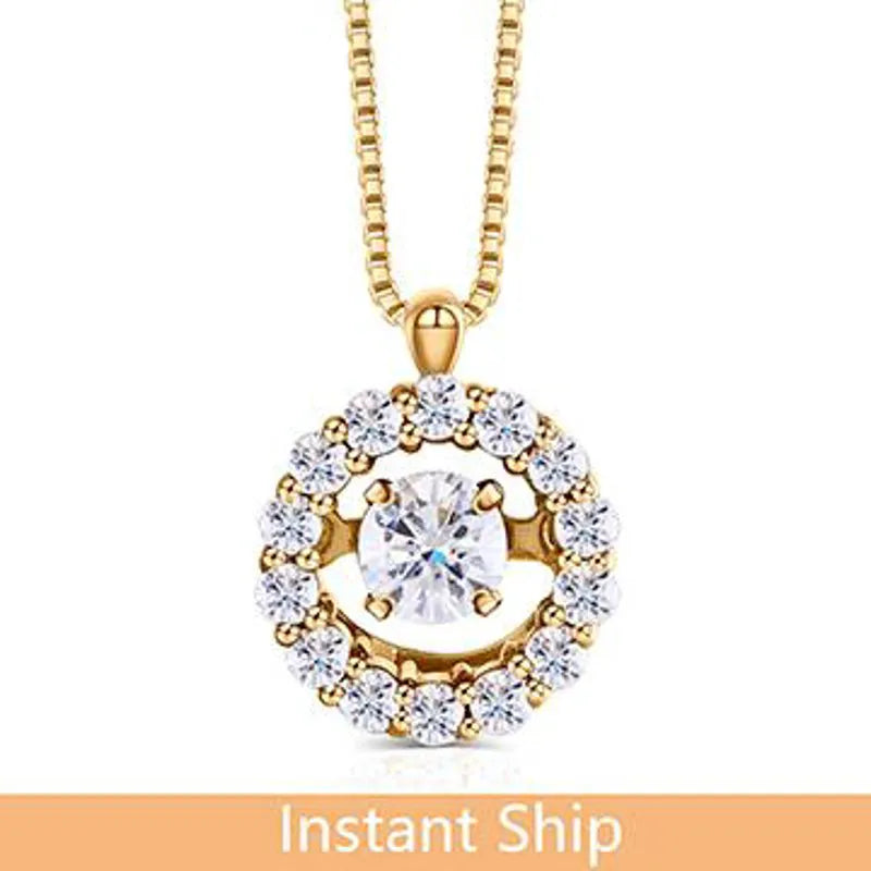 doveggs diamond 18k yellow gold center 0.18 carat diamond pendant necklace