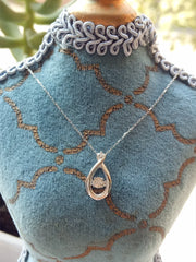 doveggs diamond 18k white gold center 0.08 carat diamond pendant necklace