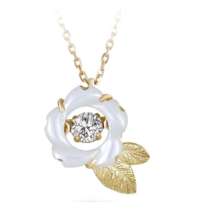 doveggs diamond 18k yellow gold center 0.1 carat diamond pendant necklace