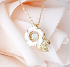 doveggs diamond 18k yellow gold center 0.1 carat diamond pendant necklace