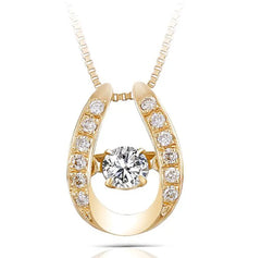 doveggs diamond 18k yellow gold center 0.2 carat diamond pendant necklace