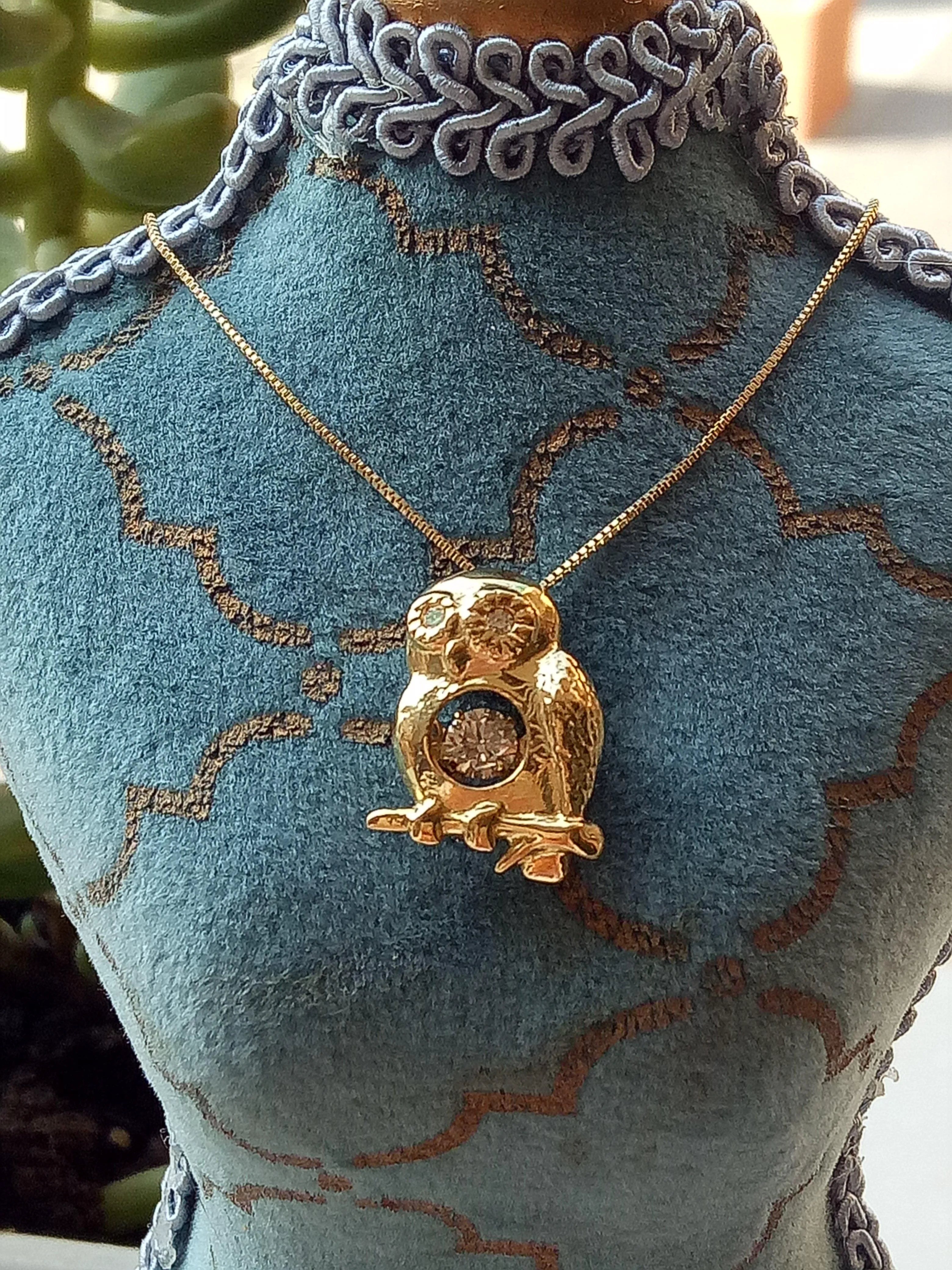 doveggs diamond 18k yellow gold center 0.2 carat diamond pendant necklace
