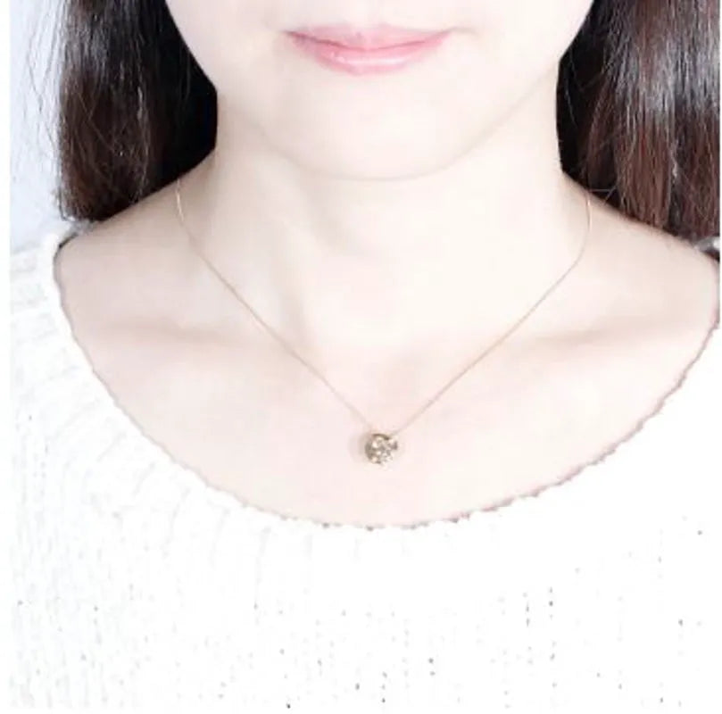 doveggs diamond 18k yellow gold center 0.2 carat diamond pendant necklace