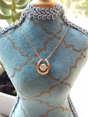 doveggs diamond 18k rose gold center 0.4 carat diamond pendant necklace