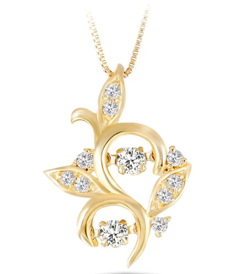 doveggs diamond pendant necklace 18k yellow gold 0.16ct diamond pendant necklace