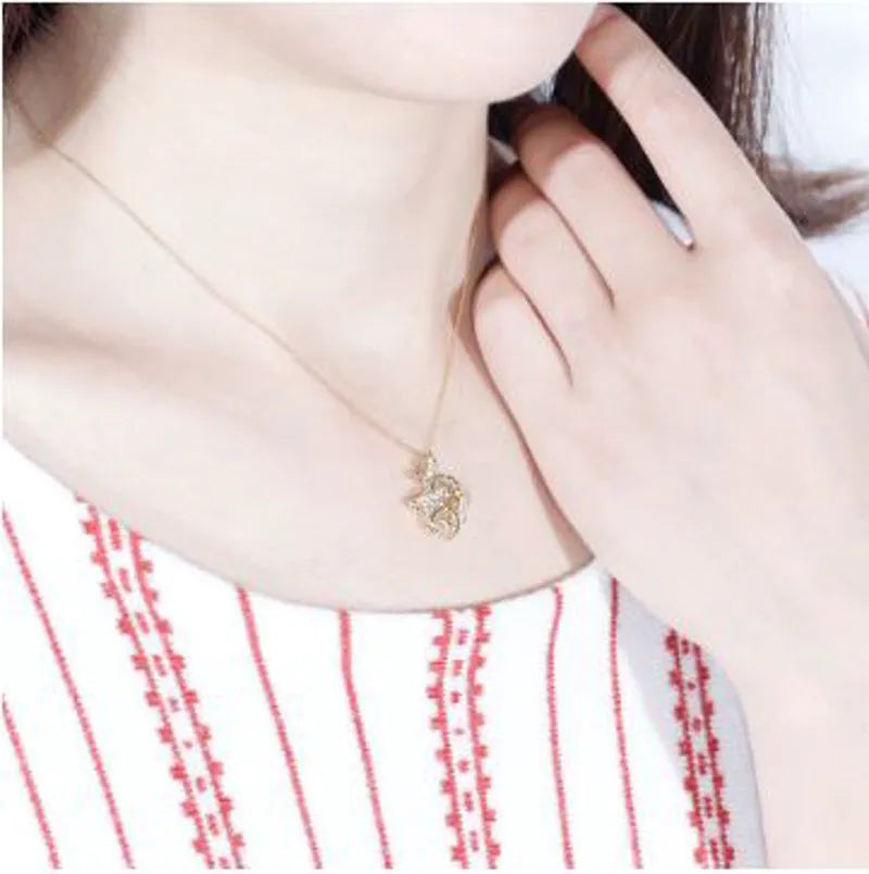 doveggs diamond pendant necklace 18k yellow gold 0.16ct diamond pendant necklace