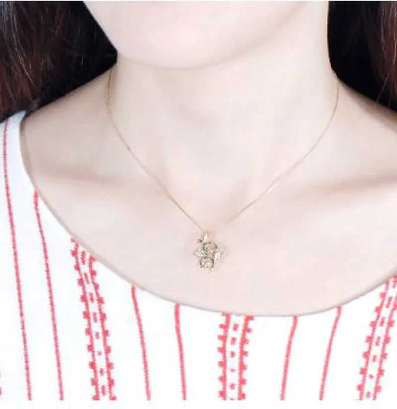 doveggs diamond pendant necklace 18k yellow gold 0.16ct diamond pendant necklace