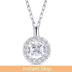 doveggs diamond platinum center 0.05 carat diamond pendant necklace