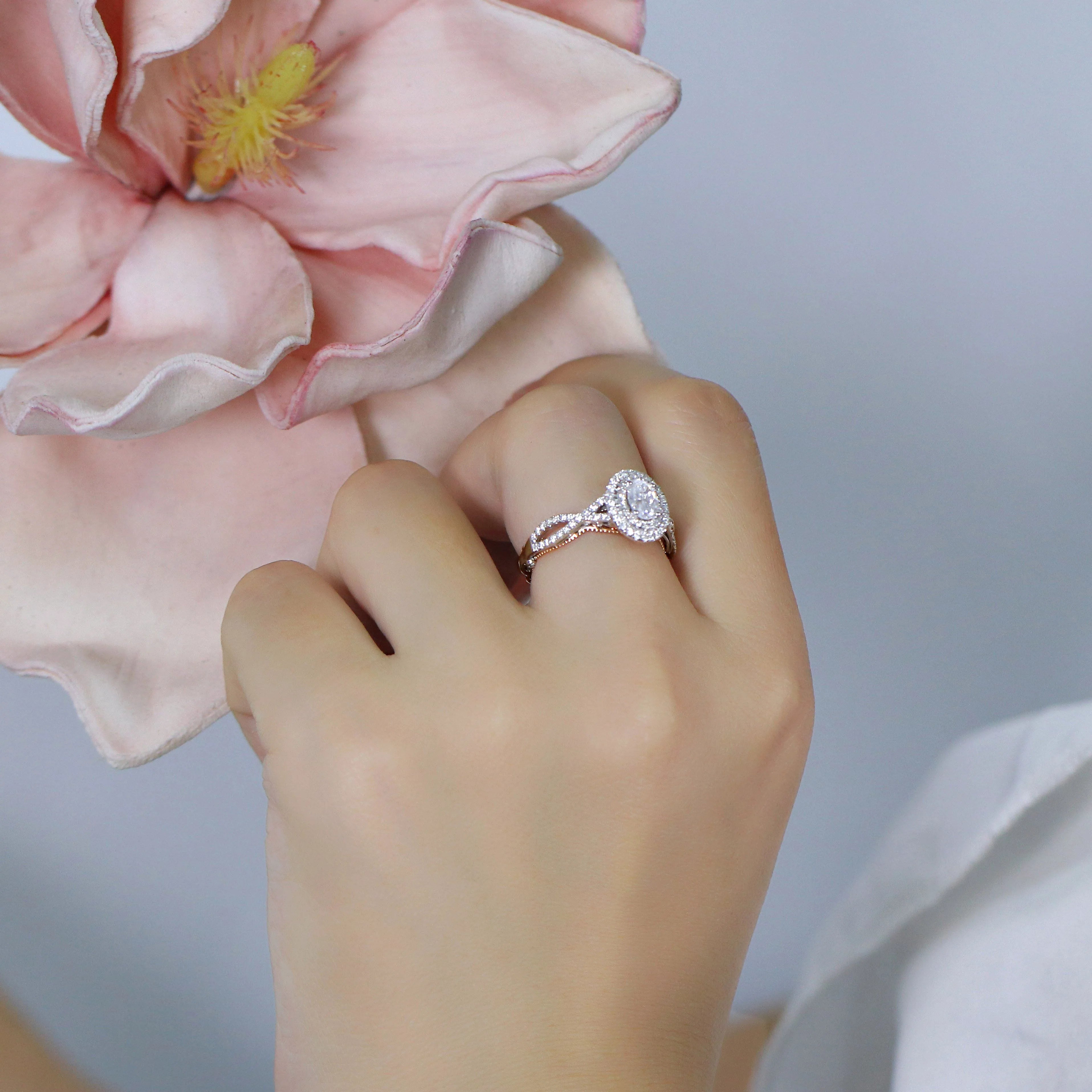 doveggs 0.5 carat lab created diamond engagement ring