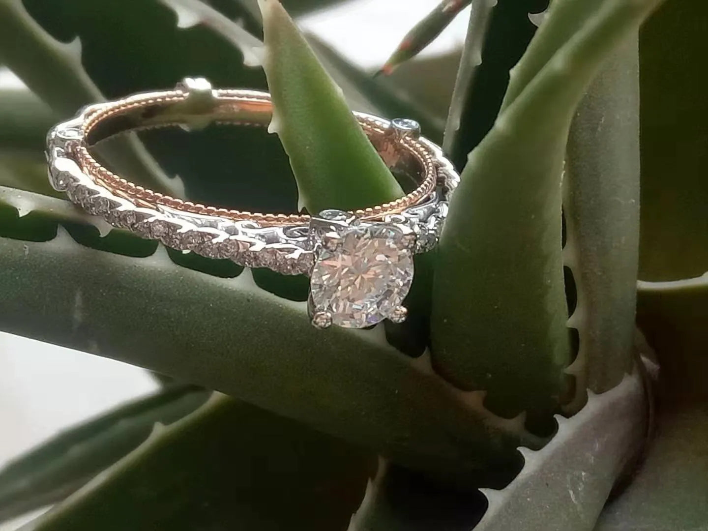 doveggs 0.6 carat round lab created diamond engagement ring
