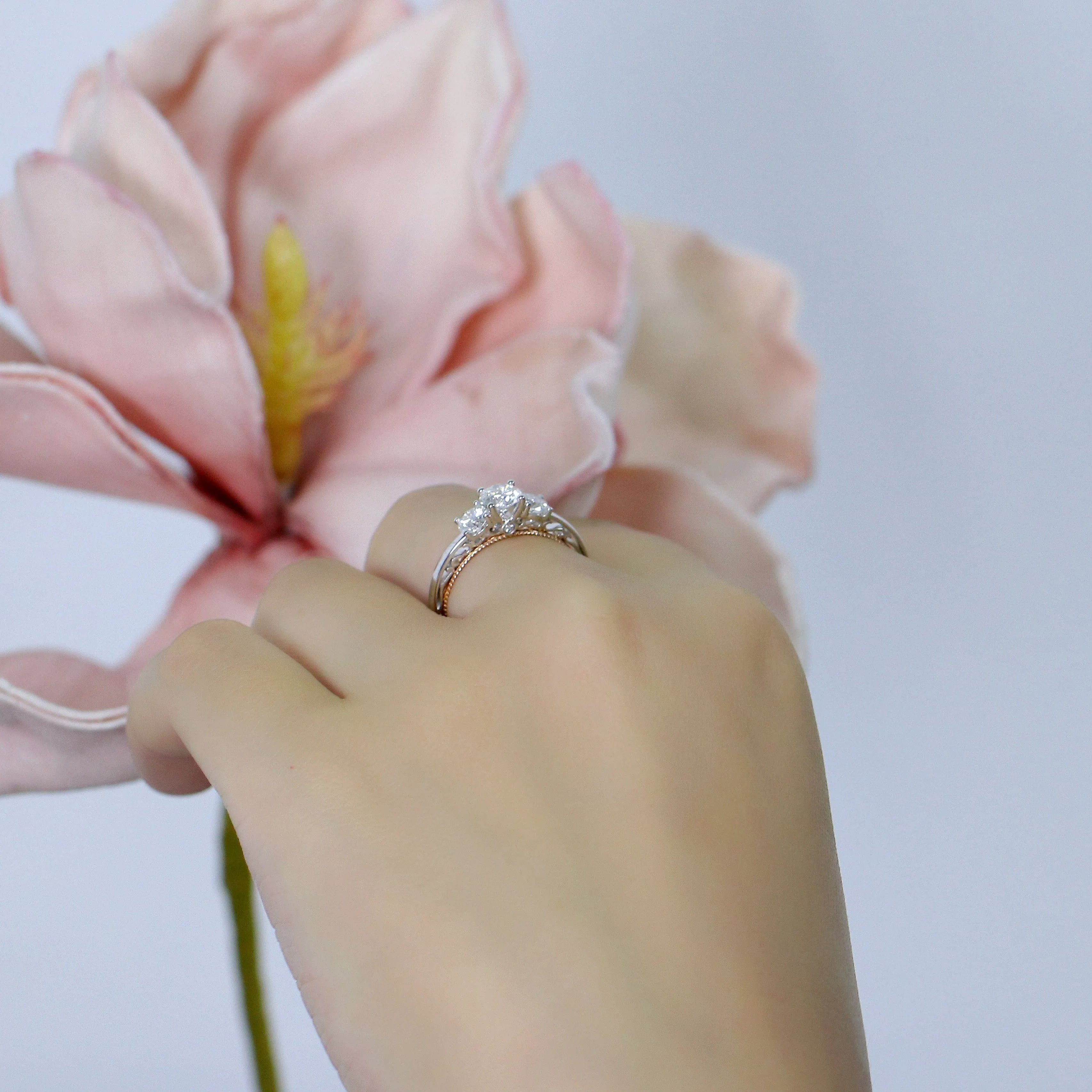 doveggs 1.1 carat round lab created diamond engagement ring