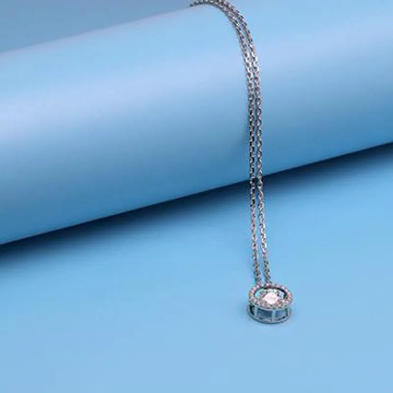 Doveggs round moissanite pendant necklace (pendant only)