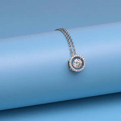 Doveggs round moissanite pendant necklace (pendant only)