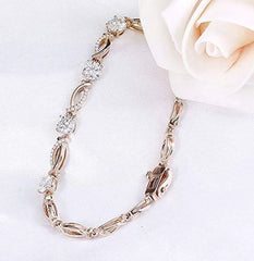 doveggs 2.5 carat moissanite/colored gem bracelet with accents 17cm length