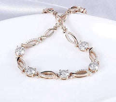 doveggs 2.5 carat moissanite/colored gem bracelet with accents 17cm length