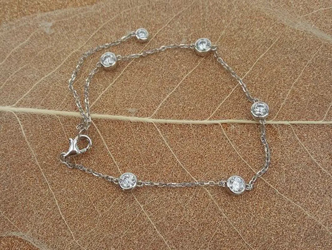 doveggs 1.25 carat bezel setting moissanite/lab grown diamond bracelet