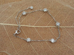 doveggs 1.25 carat bezel setting moissanite/lab grown diamond bracelet