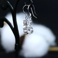 Doveggs 3 carat oval cut dangle moissanite earrings for women