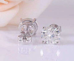 Doveggs solitaire oval moissanite stud earring for women
