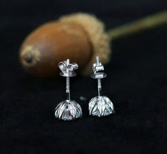 Doveggs round solitaire moissanite stud earrings for women