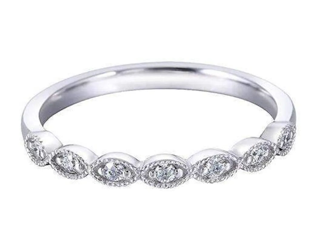Doveggs Half eternity stacking infinity moissanite/lab diamond wedding band-1.7mm band width