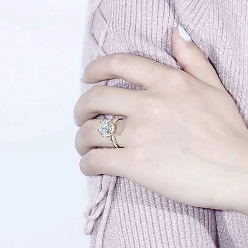Doveggs half eternity paved engagement ring only semi-mount only(Exclusively to DovEggs Stones)