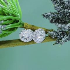 Doveggs oval moissanite studs push back earrings for women