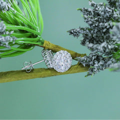 Doveggs oval moissanite studs push back earrings for women