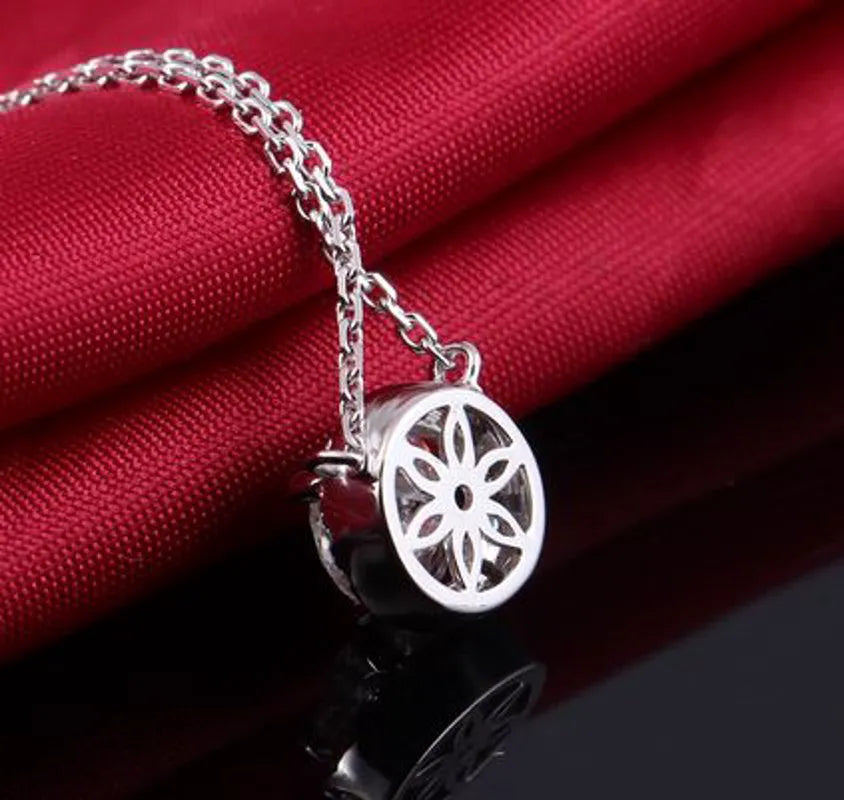 Doveggs round halo moissanite pendant necklace