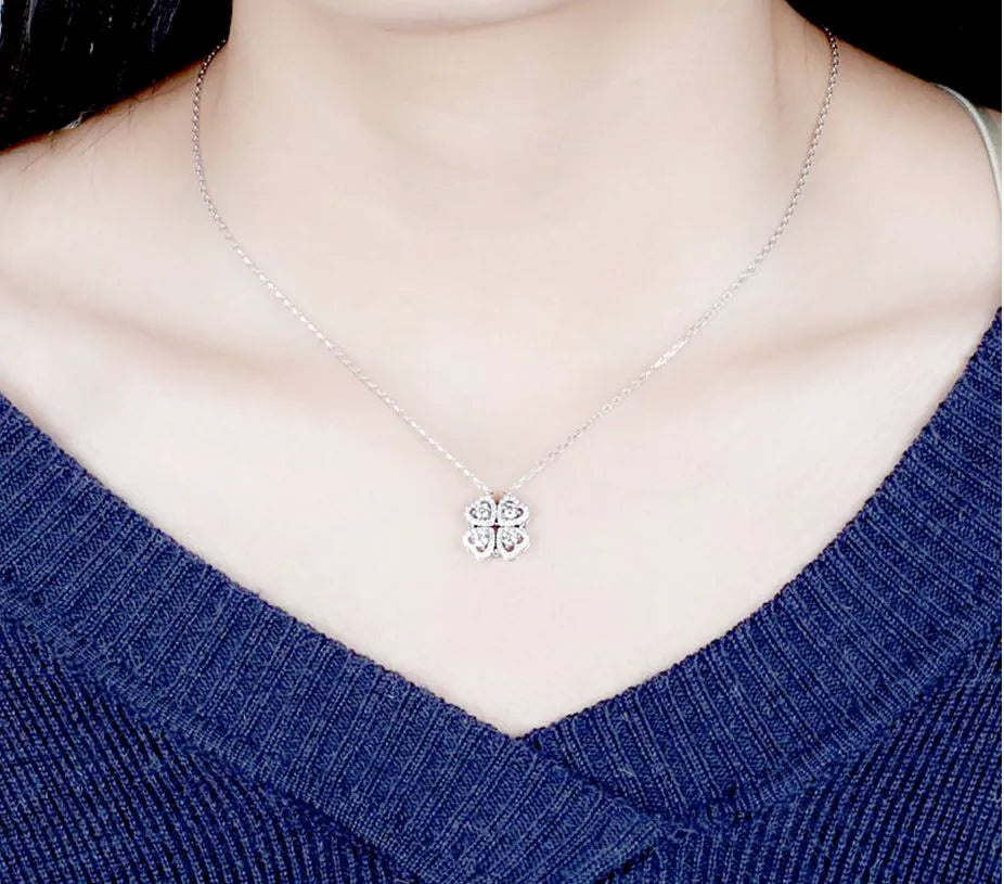 Doveggs round heart shape moissanite pendant necklace for women