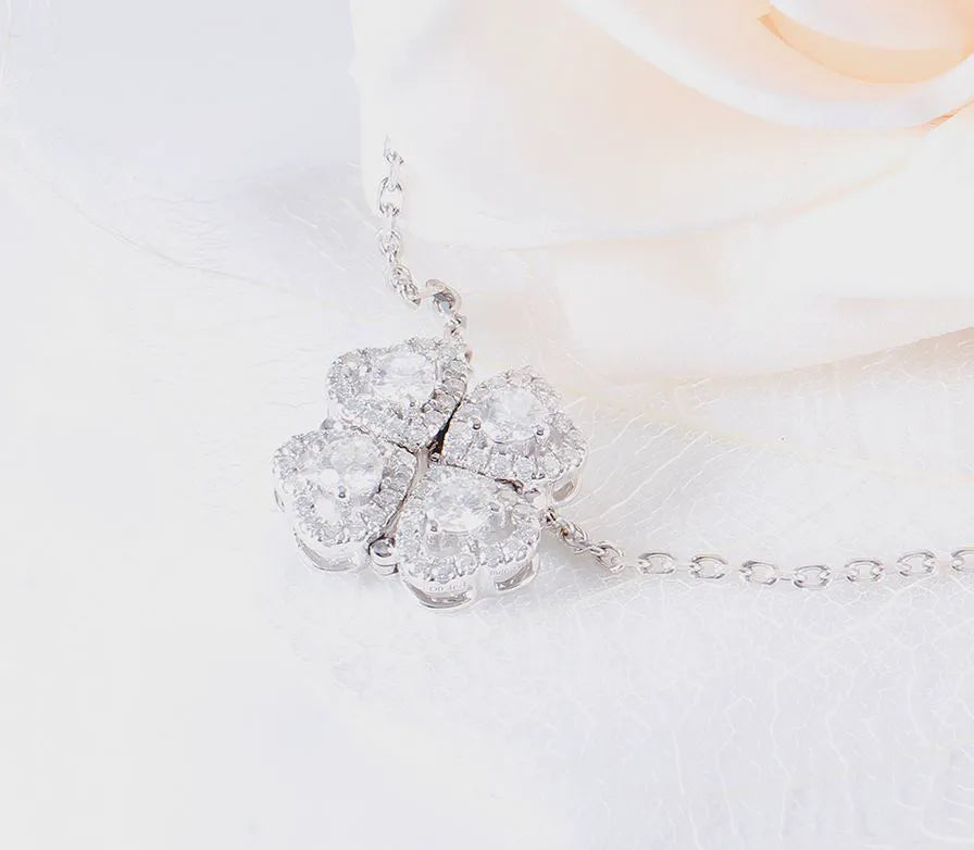 Doveggs round heart shape moissanite pendant necklace for women