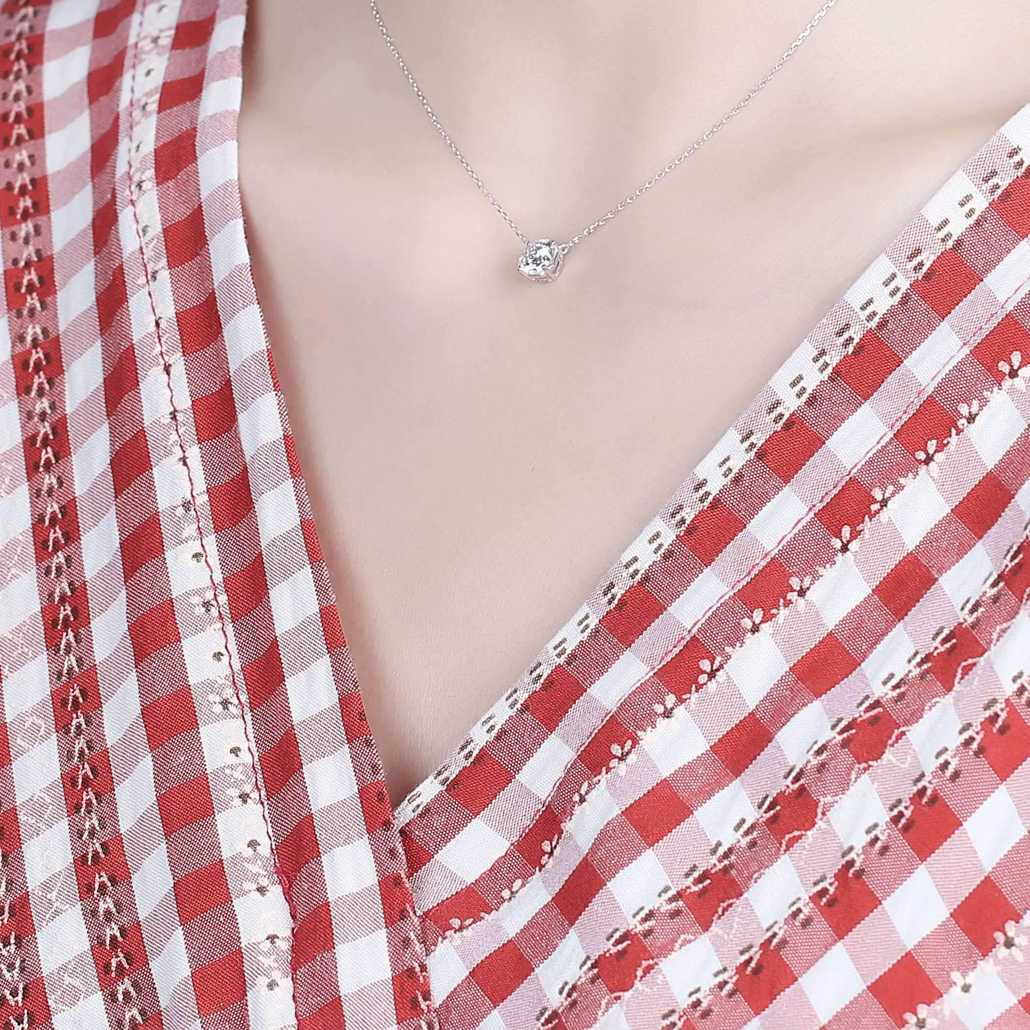 Doveggs octagon solitaire brilliant moissanite pendant necklace