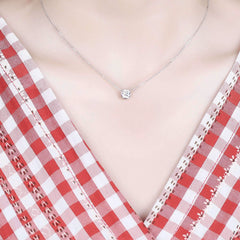 Doveggs octagon solitaire brilliant moissanite pendant necklace
