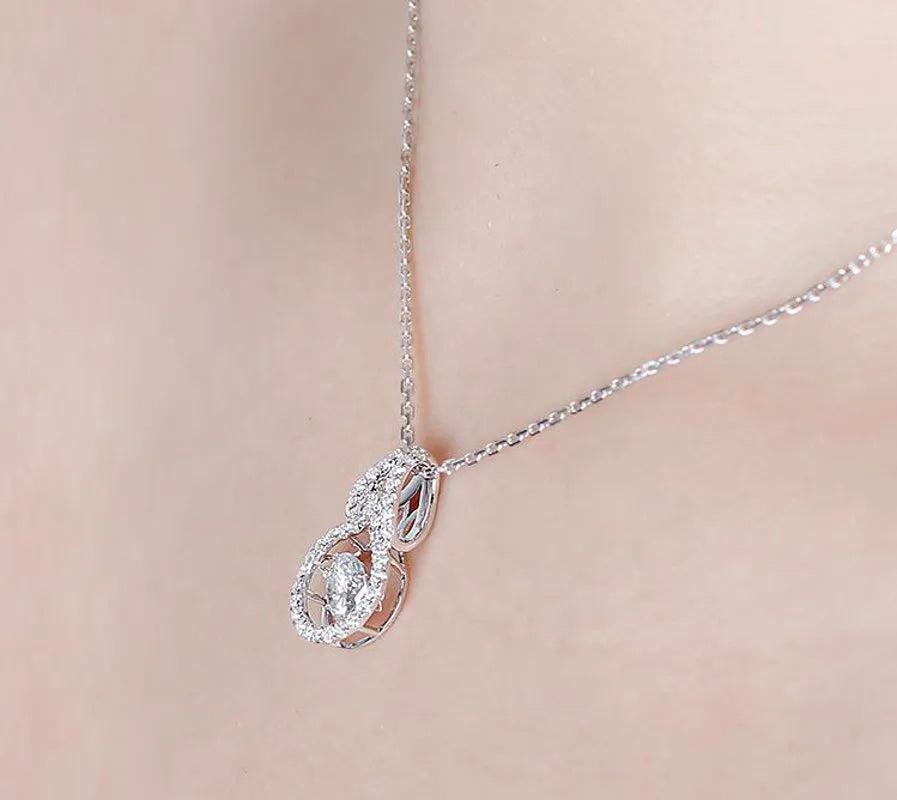 Doveggs round art deco pendant necklace with accents (pendant only)