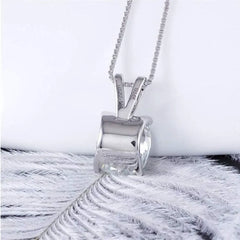 Doveggs cushion moissanite pendant necklace (pendant only)