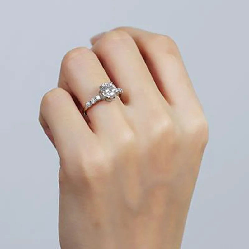 doveggs round halo side-stone moissanite engagement ring