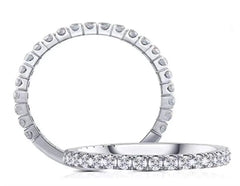 doveggs Half eternity pave moissanite/lab grown diamond wedding band-1.8mm band width