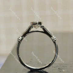 (size 8.5) Doveggs sterling silver 1ct oval moissanite engagement ring